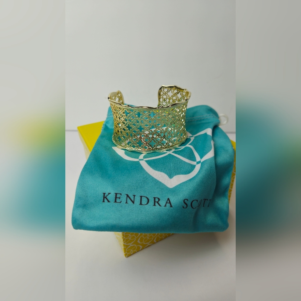 Kendra Scott Elegant Gold Filigree Cuff Bracelet - Picture 5 of 10